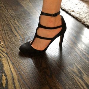 Jimmy Choo strappy black heels 37 1/2